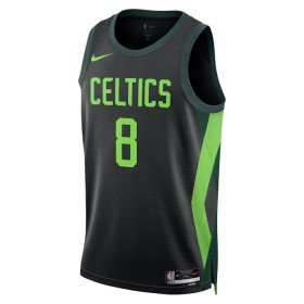 Camiseta Hombre NBA Boston Celtics Kristaps Porzingis 2024-25 Nike City Edition Negro Swingman